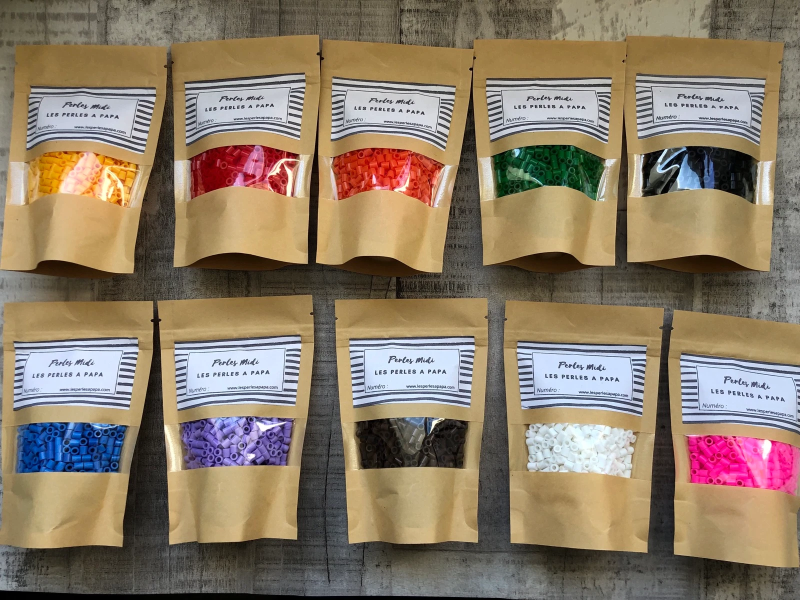Lot de 10 sachets de perles à repasser 